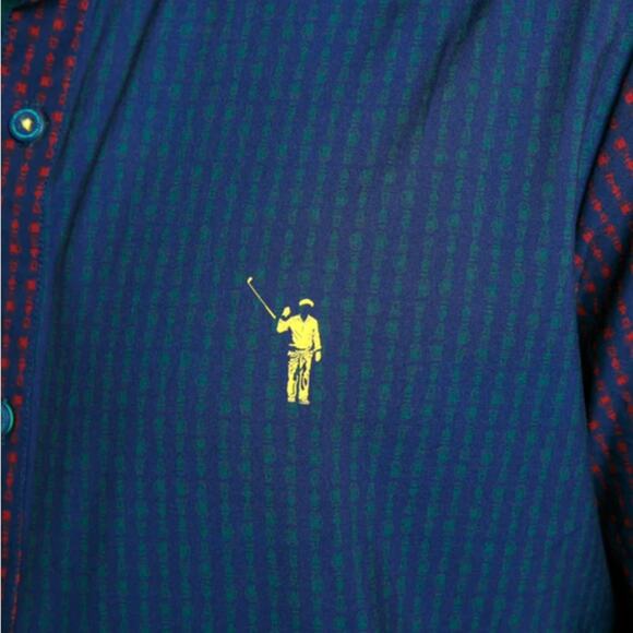 William Murray 3 XL Golf “Beersucker” Long Sleeve Button Down NWOT - Picture 3 of 6